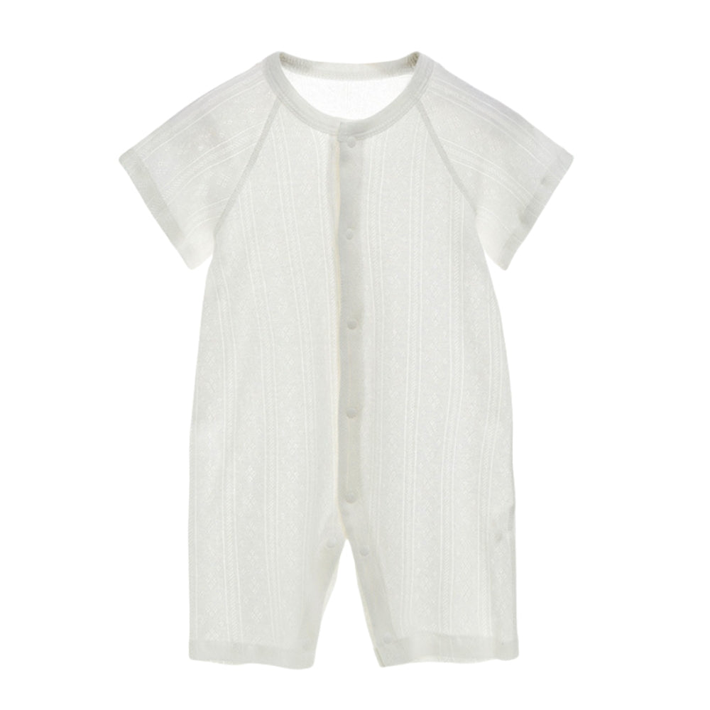 Baby Cotton Mesh Short Sleeve Romper - Beekee