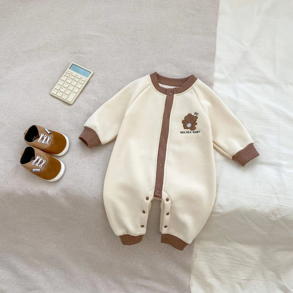 Bear Print Baby Jumpsuit - Beekee