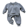 Bear Print Sweatshirt and Jogger Set - Beekee