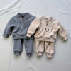 Bear Print Sweatshirt and Jogger Set - Beekee