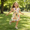 Pretty Puff Sleeve Girls Dress