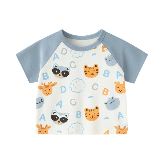 Boys Cotton Animal Print T-Shirt - Beekee