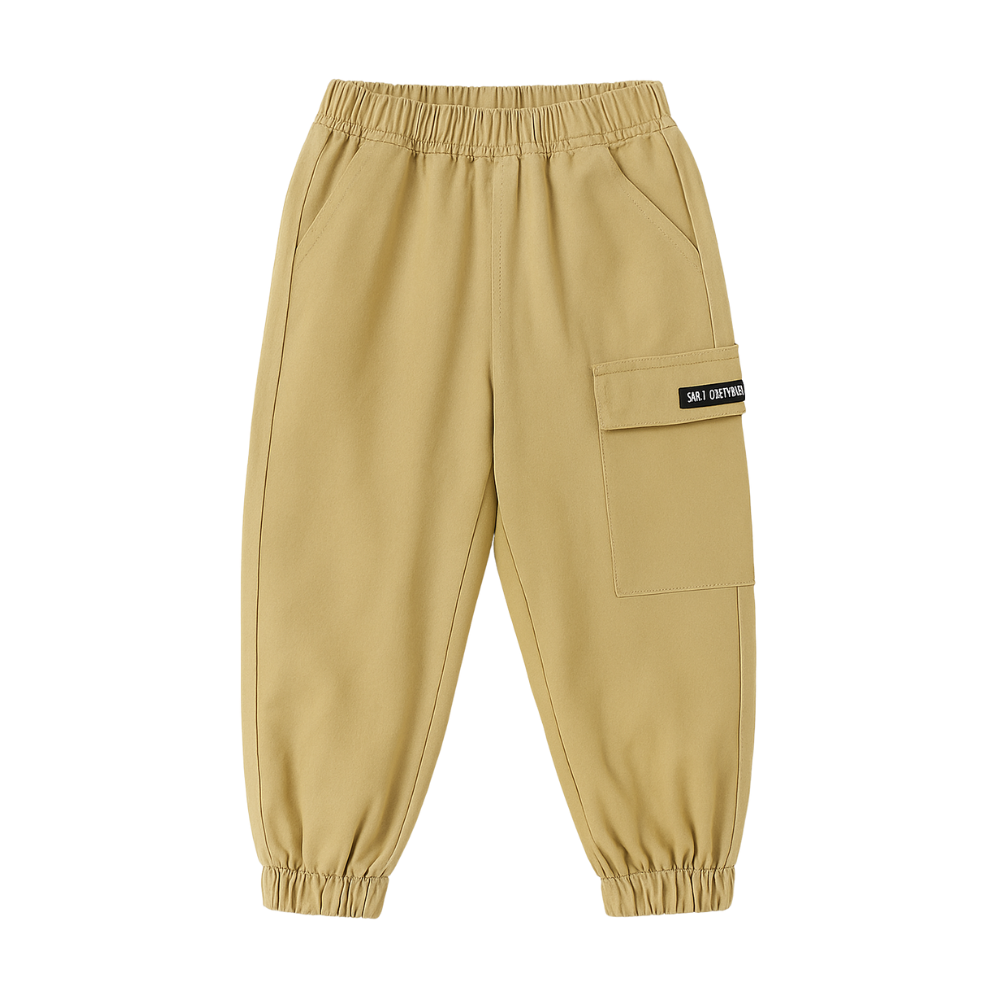 Boys Cotton Cargo Jogger Pants- Beekee