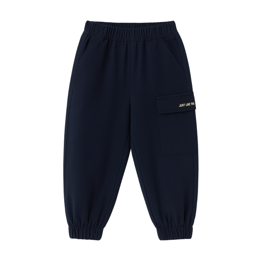 Boys Cotton Cargo Jogger Pants- Beekee
