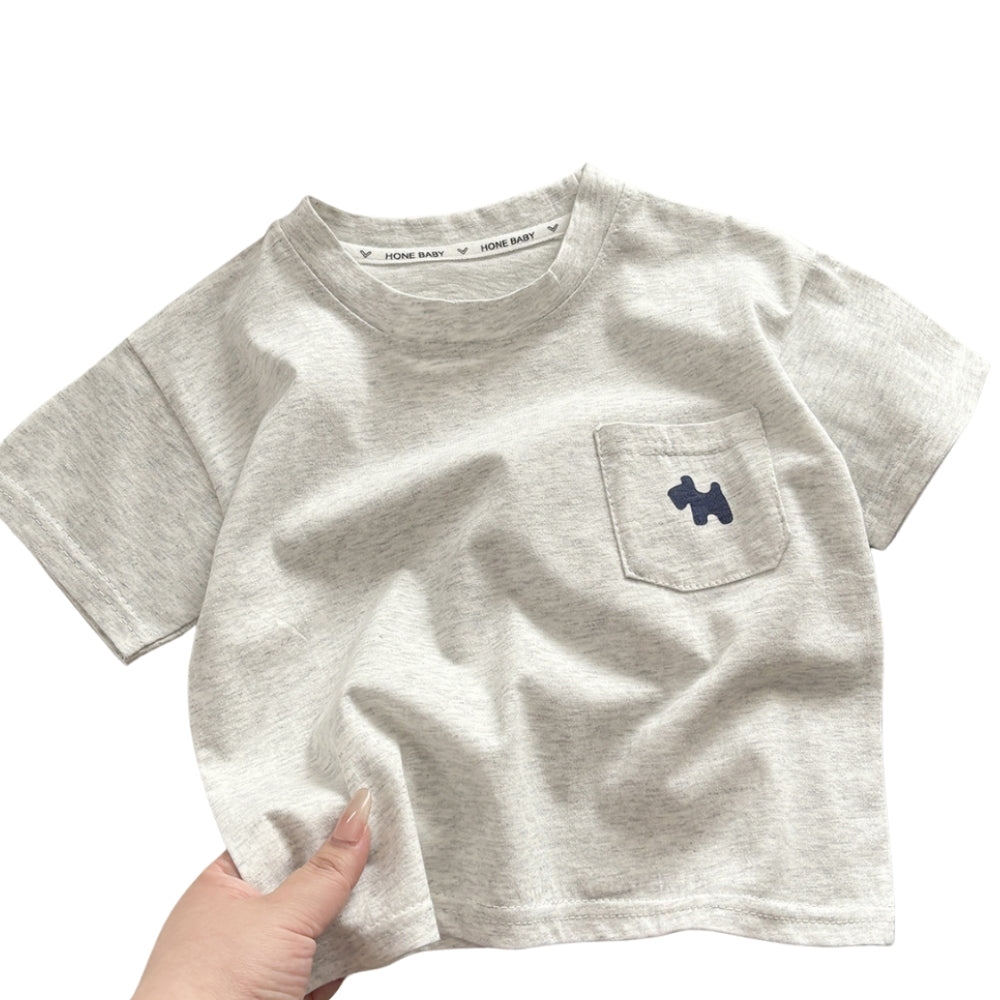 Boys Dog Patch Pocket T-Shirt - Beekee