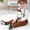 Boys Formal Bow Tie Shirt & Suspender Pants Set - Beekee