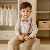 Boys Formal Bow Tie Shirt & Suspender Pants Set - Beekee