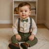 Boys Formal Bow Tie Shirt & Suspender Pants Set - Beekee