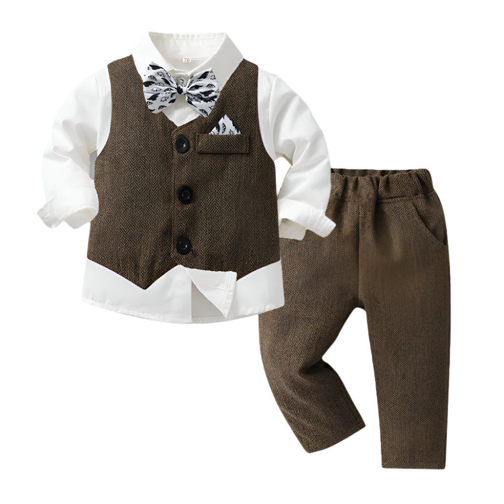 Boys Formal Outfit Bow Tie Suit Set - Beekee
