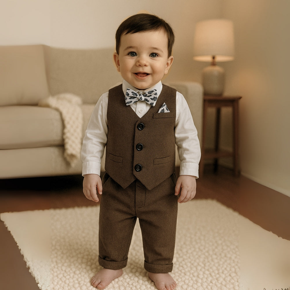 Boys Formal Outfit Bow Tie Suit Set - Beekee