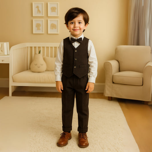 Boys Formal Outfit Bow Tie Suit Set - Beekee
