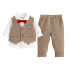 Boys Herringbone Vest and Pants Suit Set - Beekee