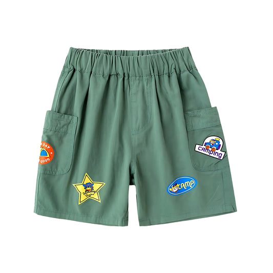 Boys Patch Detail Cargo Shorts - Beekee