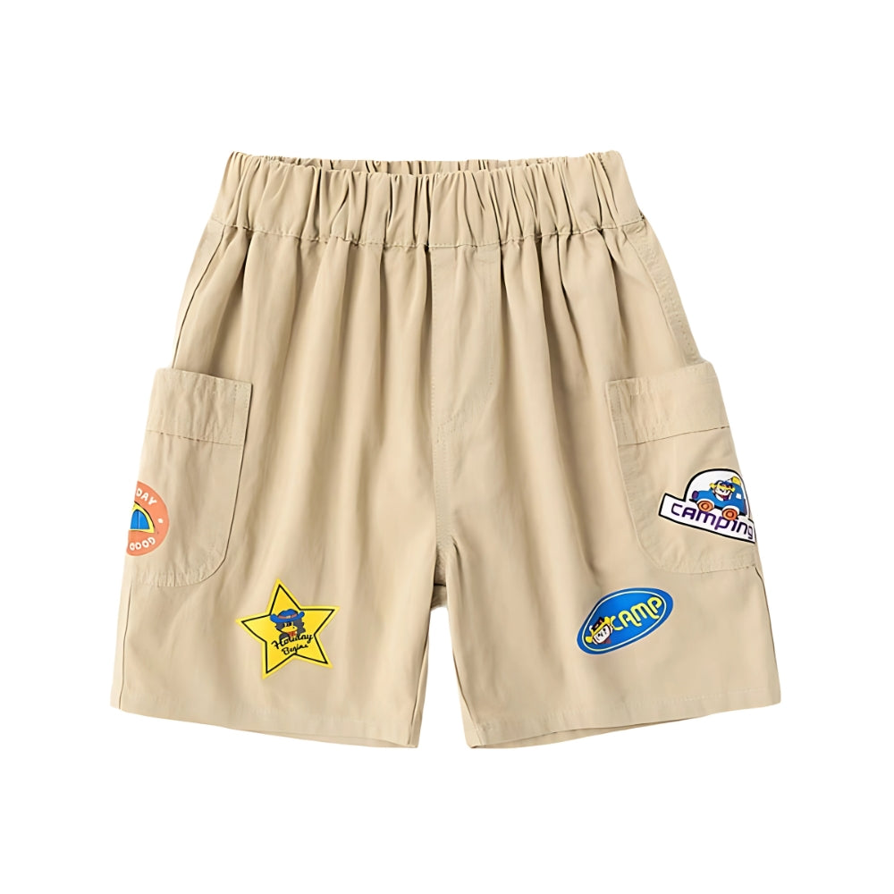 Boys Patch Detail Cargo Shorts - Beekee