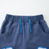 Boys Shark Patch Drawstring Shorts with Pockets - Beekee