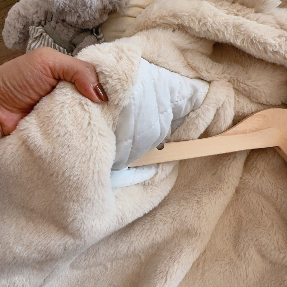 Bunny Ear Denim Fleece Jacket - Beekee