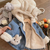 Bunny Ear Denim Fleece Jacket - Beekee