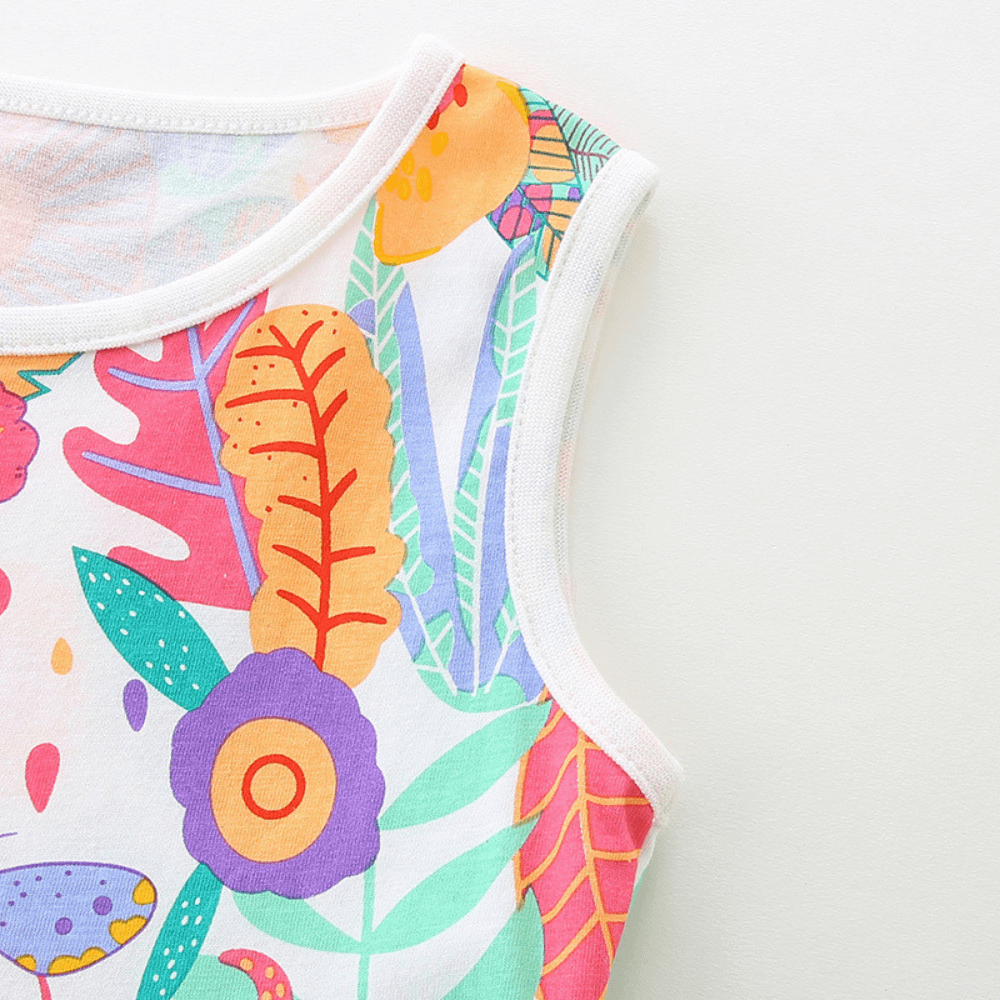 Butterflies Floral Print Girls Summer Dress - Beekee