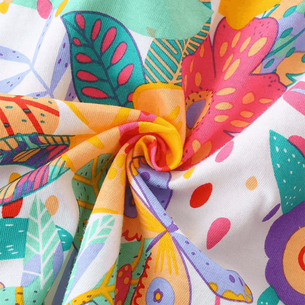 Butterflies Floral Print Girls Summer Dress - Beekee