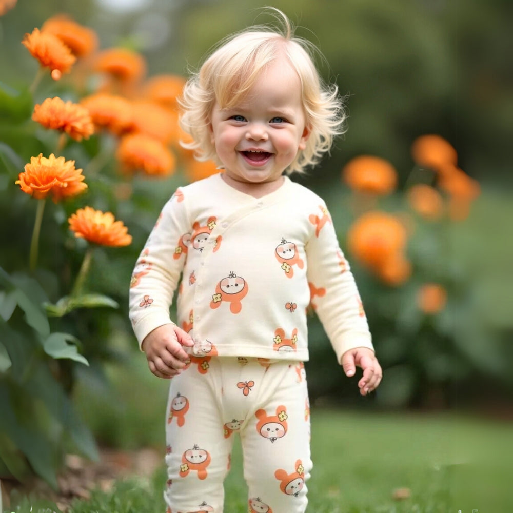 Cartoon Print Soft Cotton Pajama Set - Beekee