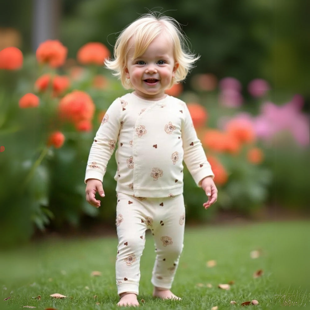 Cartoon Print Soft Cotton Pajama Set - Beekee