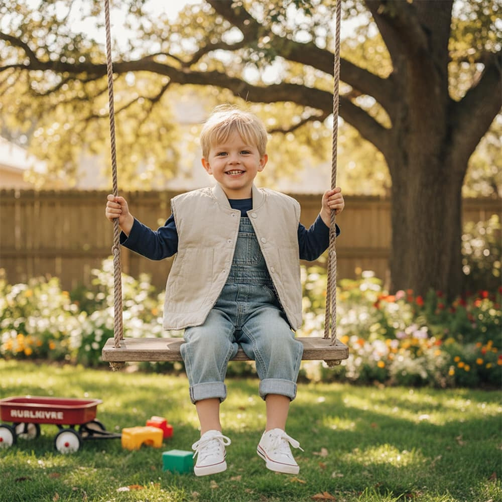Charming Gingham Reversible Padded Vest - Beekee