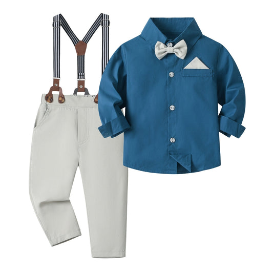 Charming Little Gentleman Bow Tie and Suspenders Set - Beekee