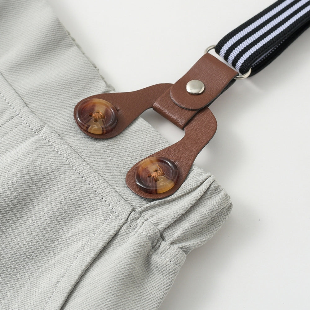 Charming Little Gentleman Bow Tie and Suspenders Set - Beekee
