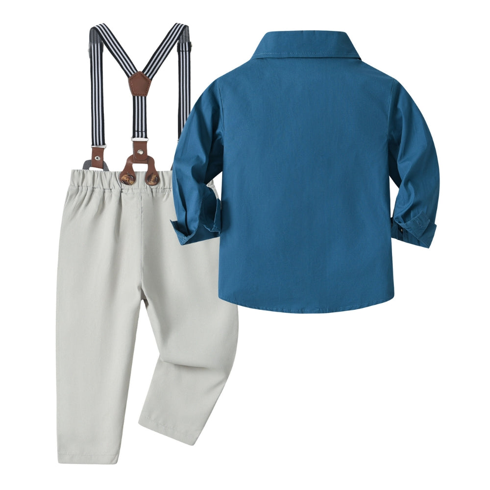 Charming Little Gentleman Bow Tie and Suspenders Set - Beekee
