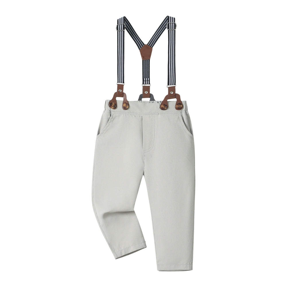 Charming Little Gentleman Bow Tie and Suspenders Set - Beekee