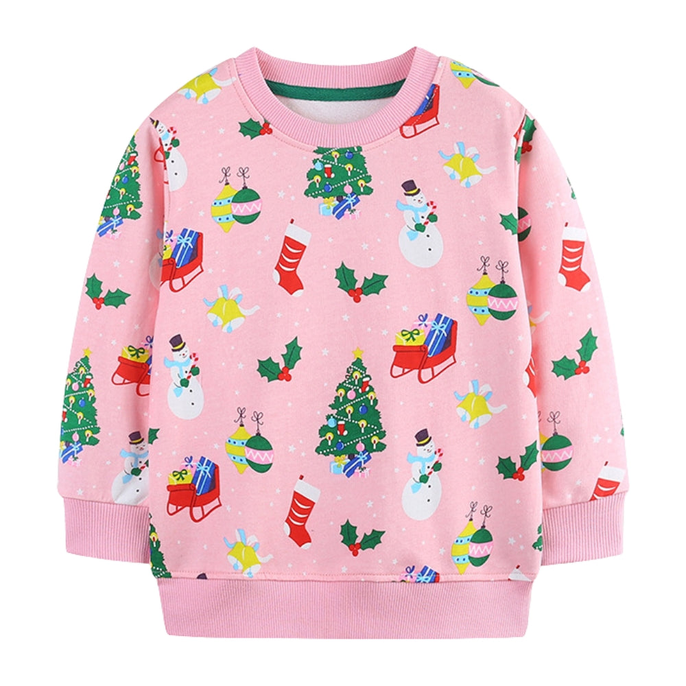 Festive Christmas Print Sweatshirt - Beekee