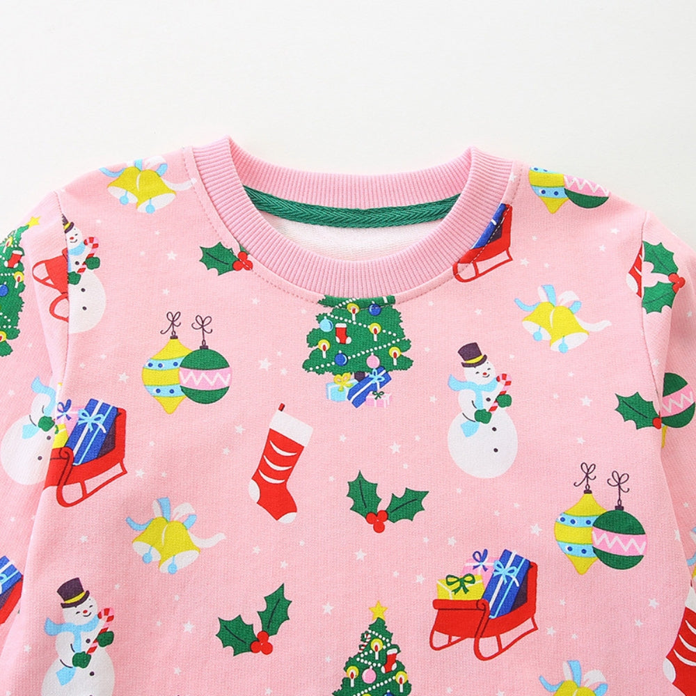 Festive Christmas Print Sweatshirt - Beekee