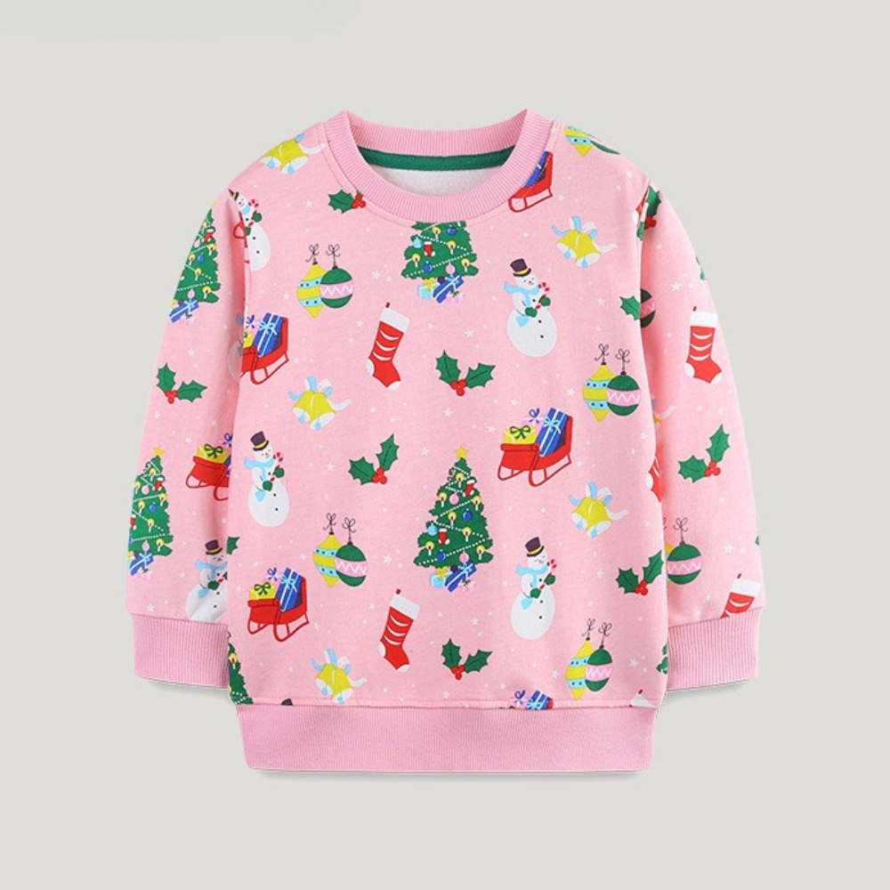 Festive Christmas Print Sweatshirt - Beekee
