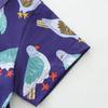 Cheerful Purple Pigeon Print Girls Dress With Pocket - Beekee