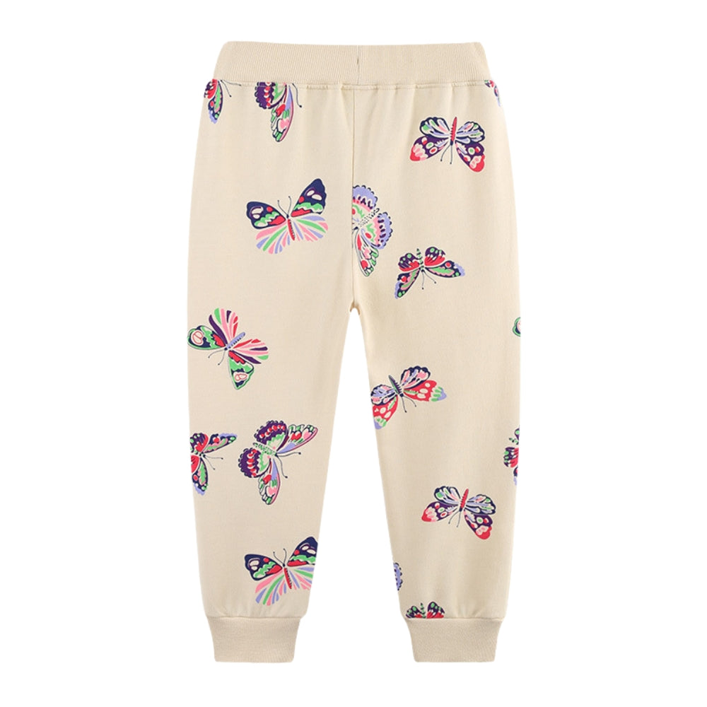 Colorful Butterfly Print Jogger Pants - Beekee