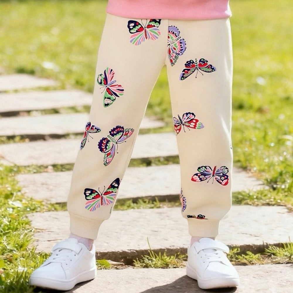 Colorful Butterfly Print Jogger Pants - Beekee