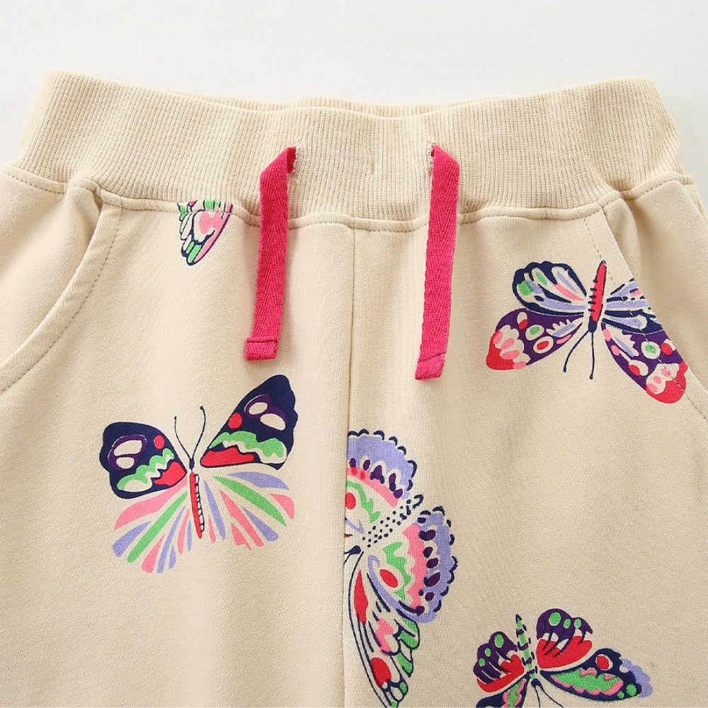 Colorful Butterfly Print Jogger Pants - Beekee
