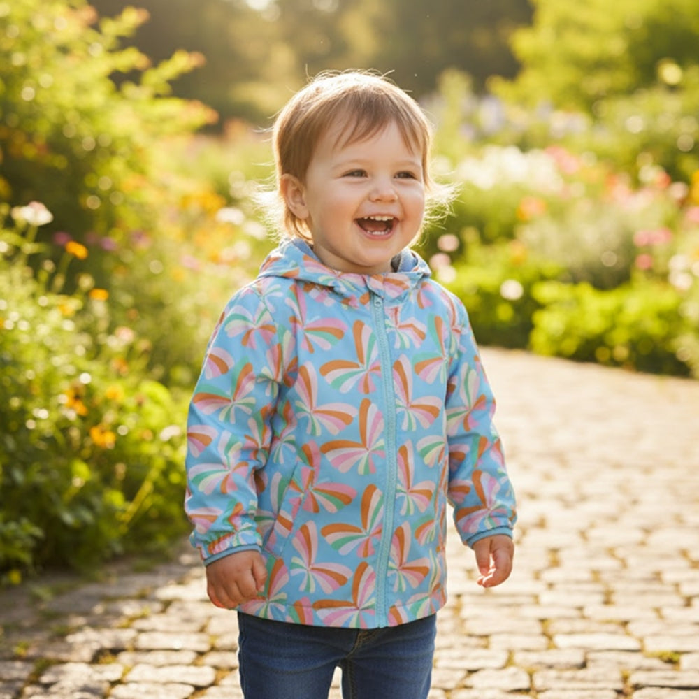 Colorful Butterfly Girls Hooded Jacket - Beekee
