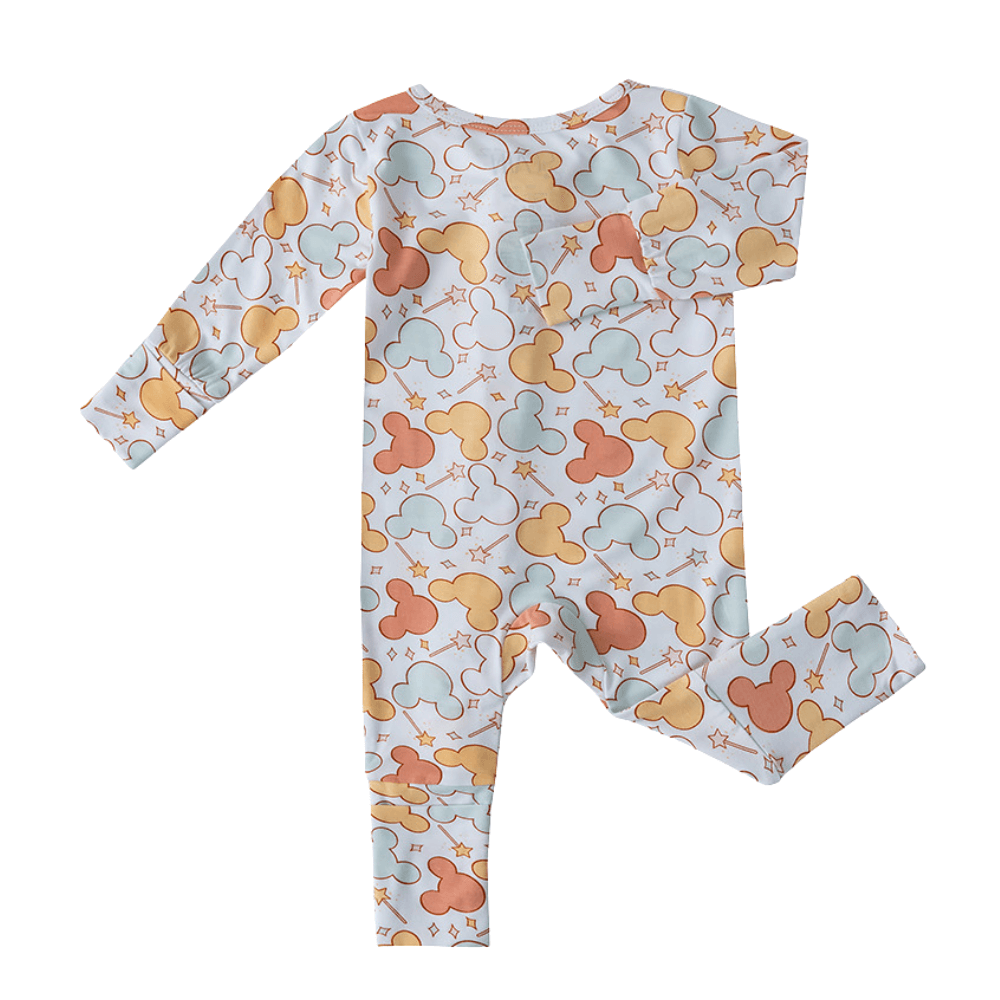 Colorful Mickey-Inspired Print Baby Romper - Beekee