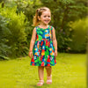 Colorful Tropical Parrot Girls Summer Dress - Beekee