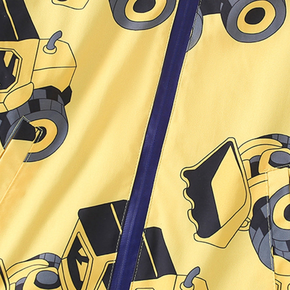 Construction Truck Print Puffer Jacket - Beekee