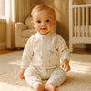 Cotton Snap-Up Baby Romper with Animal Print - Beekee