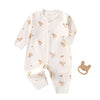 Cotton Snap-Up Baby Romper with Animal Print - Beekee