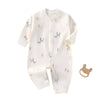 Cotton Snap-Up Baby Romper with Animal Print - Beekee