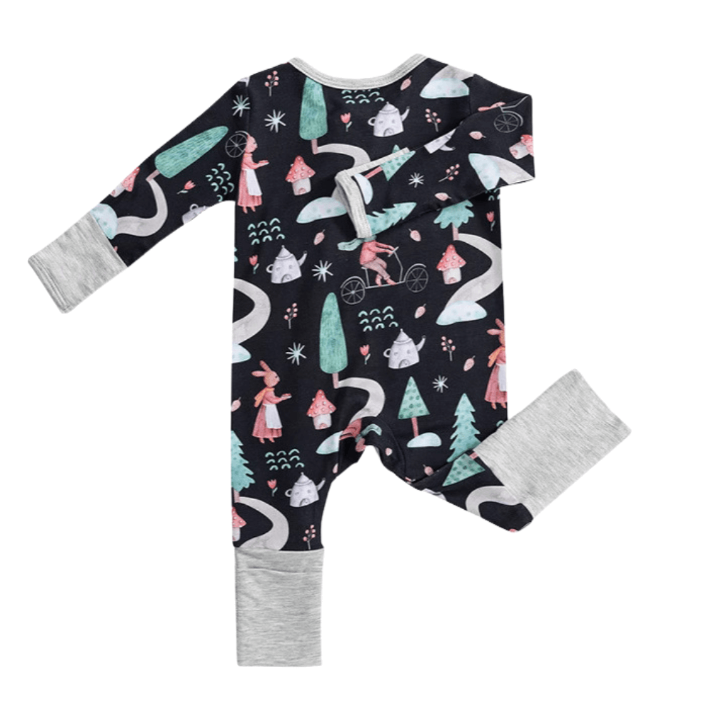 Cozy Baby Romper With Playful Print & Easy Zipper - Beekee