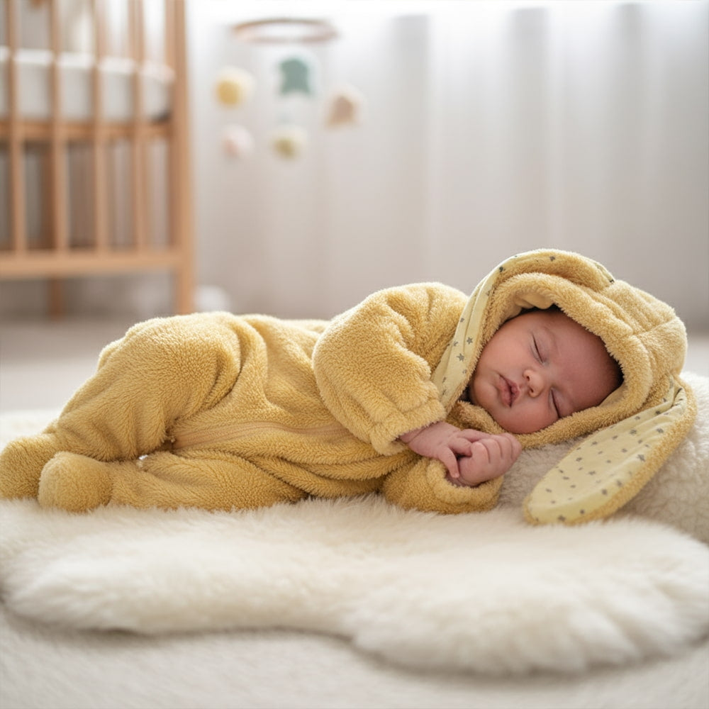 Cozy Bunny Ear Baby Romper - Beekee
