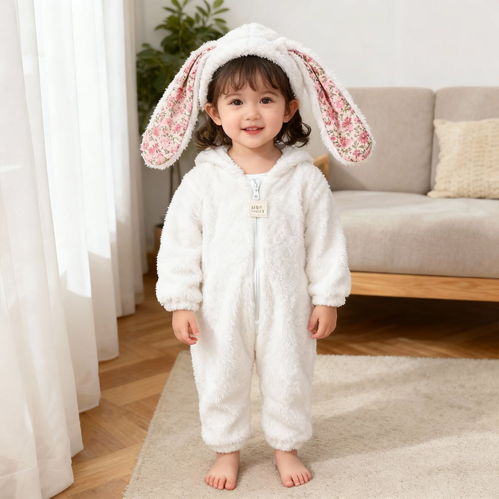 Cozy Bunny Ear Baby Romper - Beekee