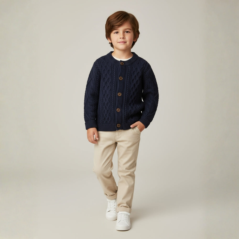 Cozy Cable-Knit Button Cardigan - Beekee