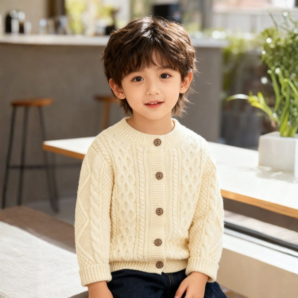 Cozy Cable-Knit Button Cardigan - Beekee