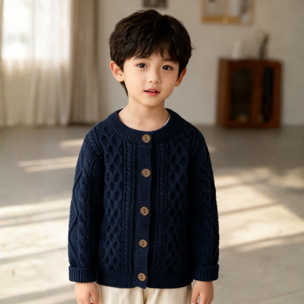 Cozy Cable-Knit Button Cardigan - Beekee